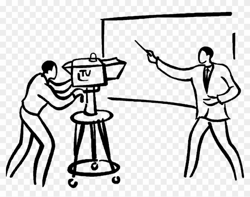 Vector Illustration Of Television Tv Cameraman And - Vector Illustration Of Television Tv Cameraman And #528362