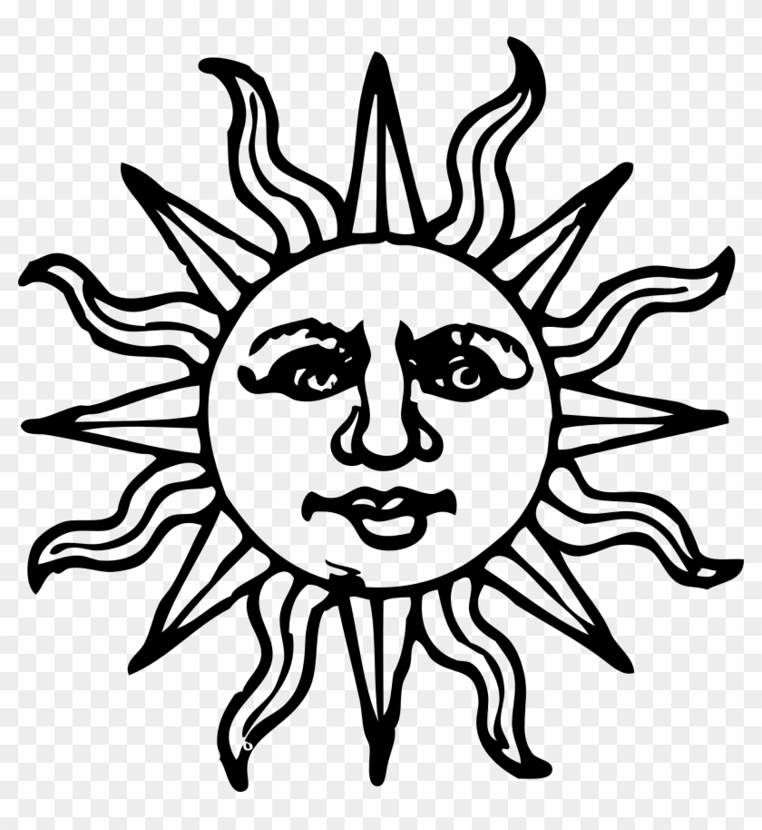 Sun Black And White Happy Sun Clipart Black And White - Sun Drawing #528452