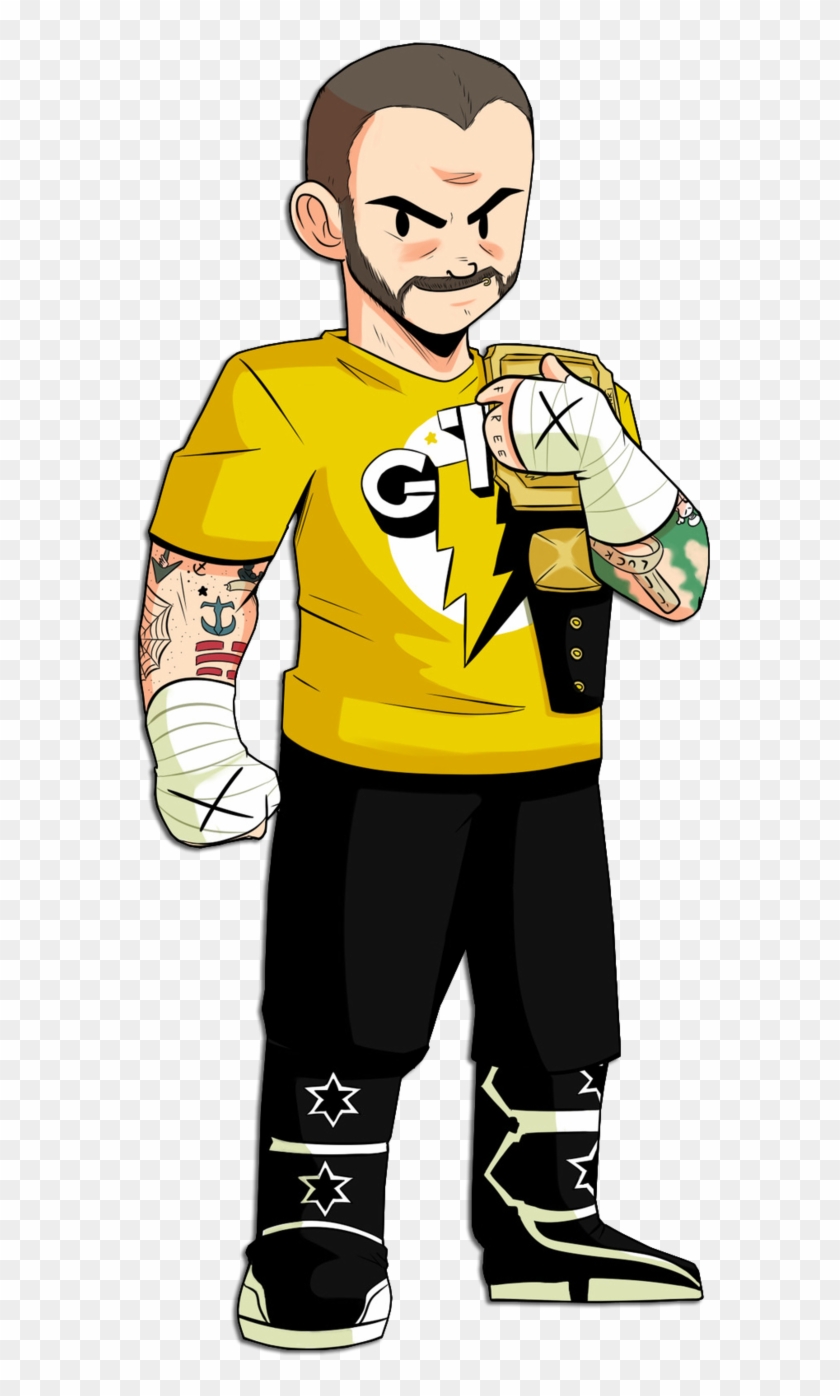 Wrestler Mascot - Cm Punk Cartoon Png #528484