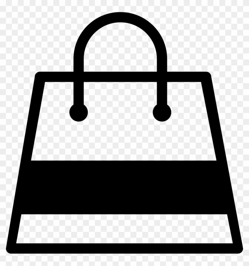 Shopping Bag With A Gross Stripe Comments - Shopping Bag Icon #528572