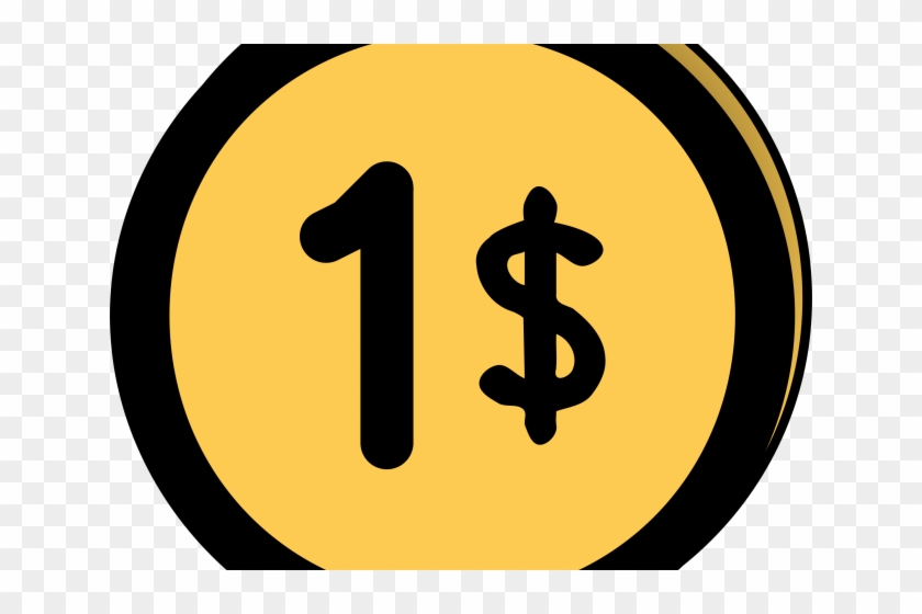 Coin Clipart 1 Dollar - Golden Dollar #528575