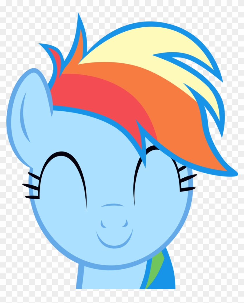 You Can Click Above To Reveal The Image Just This Once, - Smiling Rainbow Dash #528599
