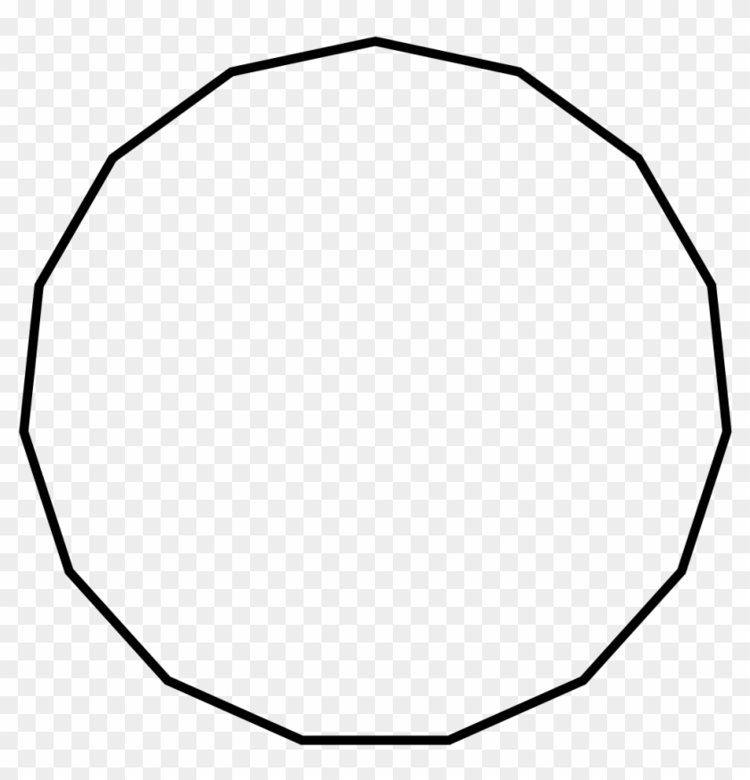 File - Regular Pentadecagon - Svg - Polygon With 13 Sides #528676