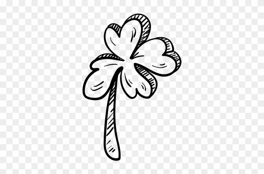 Four Leaf Clover Doodle Transparent Png - Four-leaf Clover #528687