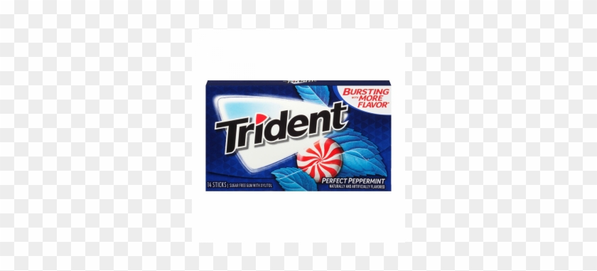 Trident Gum Perfect Peppermint Flavor -sku - Trident Spearmint Gum #528861