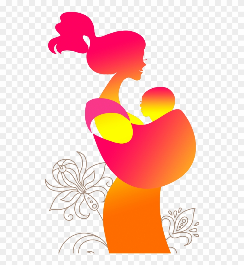 Silhouette Mother Child Clip Art - Silhouette Mother Child Clip Art #528992