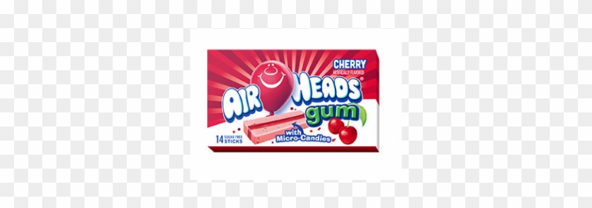 Airheads Bubble Gum With Micro Candies Cherry Flavor - Airheads Gum Blue Raspberry With Micro Candies #528984