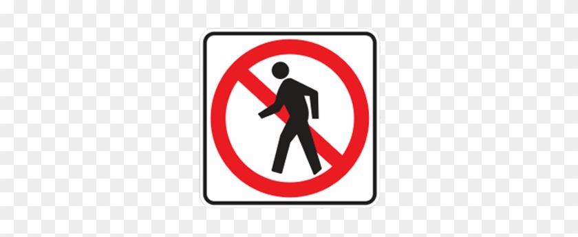No Ped Xing Symbol - No Entry Authorised Persons Only Sign #529050