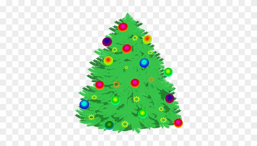 Christmas Tree Clip Art - Christmas Treewith Lights Clip Art Png #529060