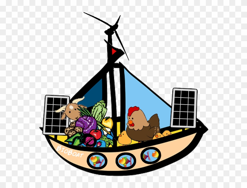 Bioboat A Cartoon Of A Self Sustaining Ship - Veggies Mousepad #529079