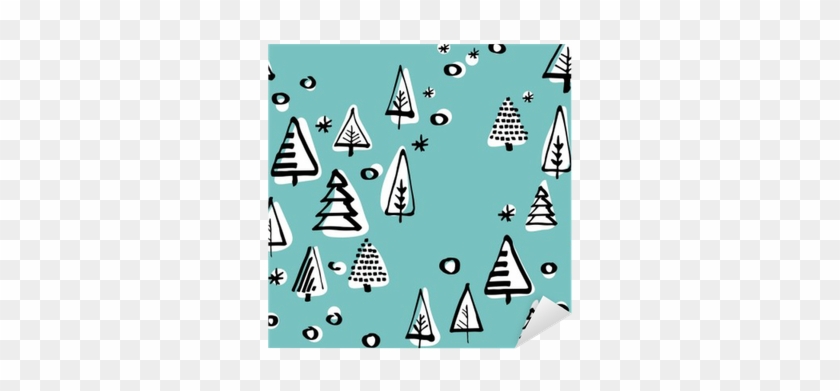 Scandinavian Seamless Pattern Of Christmas Tree Vector - Graphics #529140