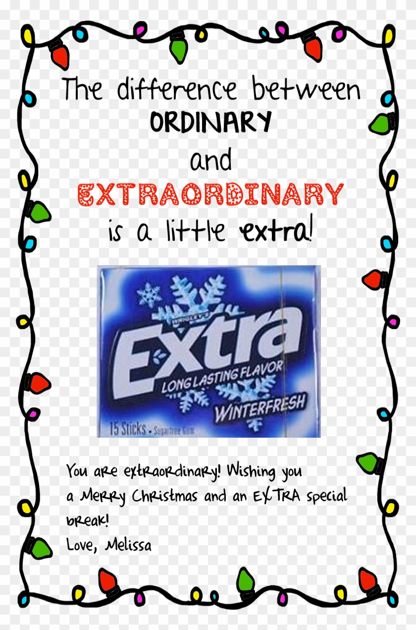 Extra Gum Gift Tag Freebie Just Customize The Message - Ddi 746144 Wrigleys Extra Gum - Winterfresh Case #529437
