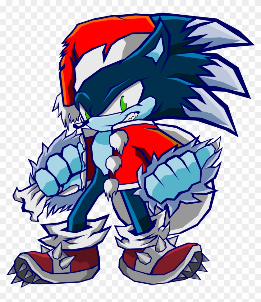 Christmas Werehog Sonic By Cerberean - Sonic The Hedgehog #529478