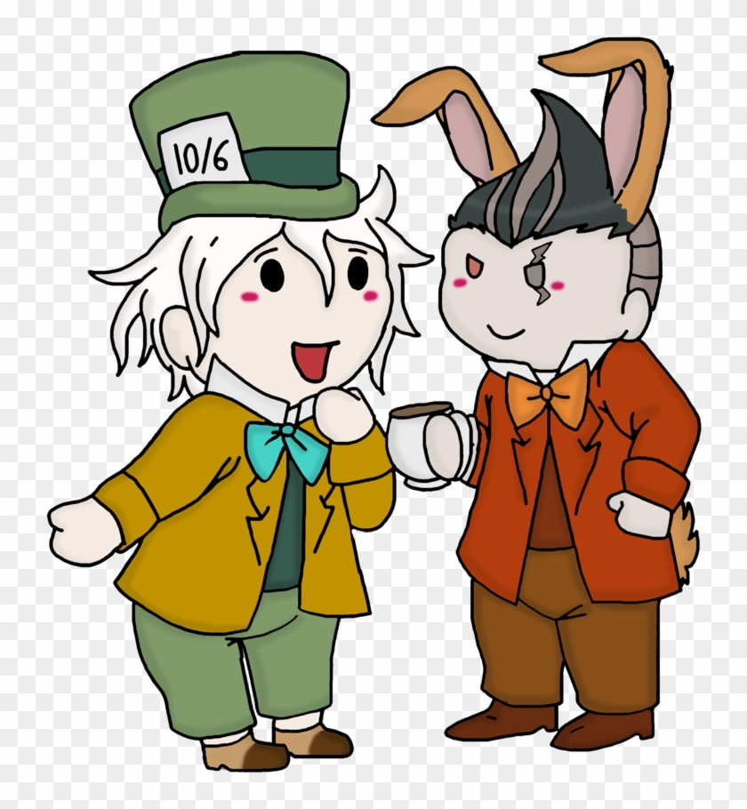Komaeda The Mad Hatter And Gundam The March Hare By - Cartoon #529476
