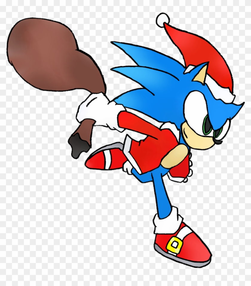 Christmas Sonic The Hedgehog By Metaxer08 Christmas - Cartoon #529488