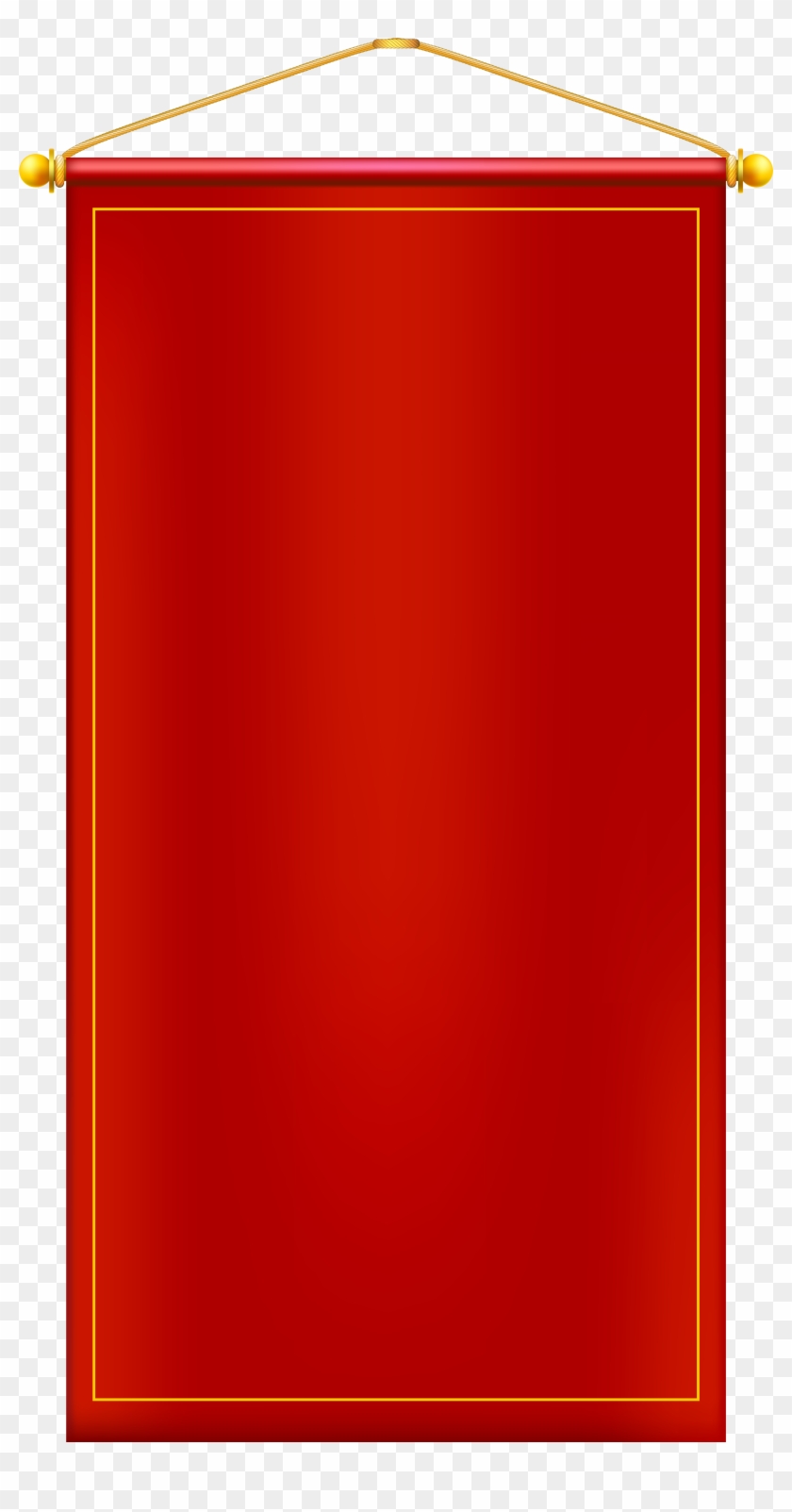 Vertical Red Banner Png Clip Art Image - Orange #529559