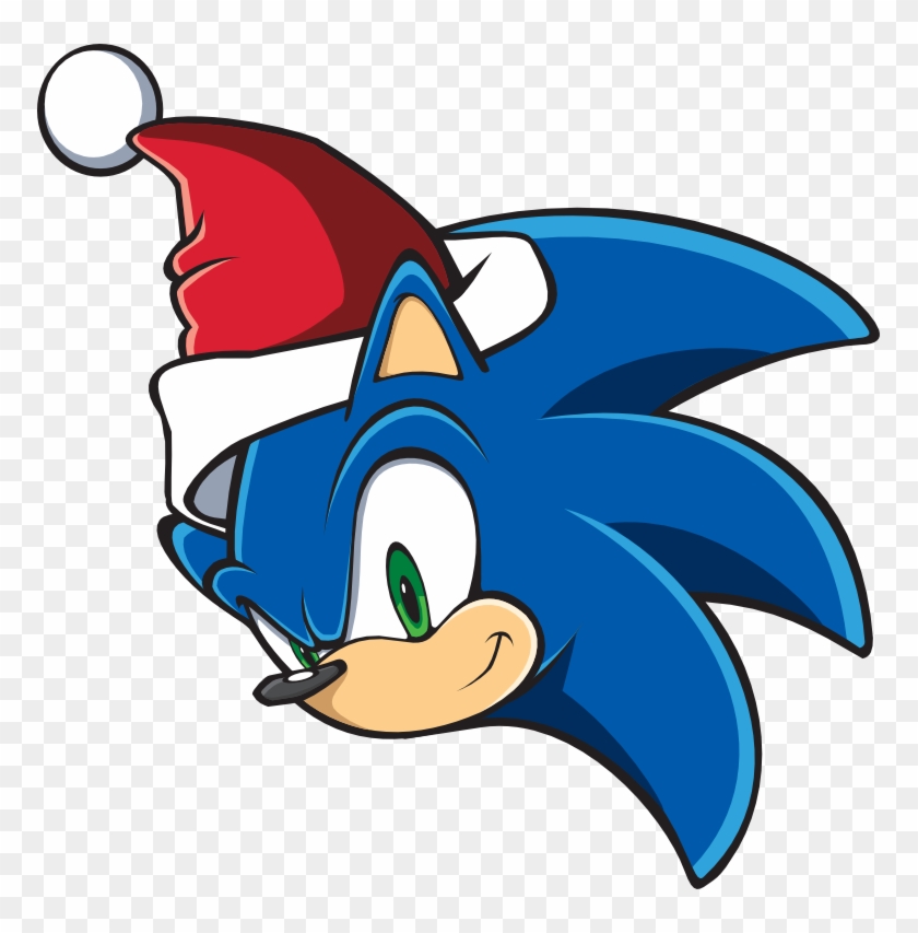 Sonic Christmas Sonic Team Style Face By Tails And - Draw Christmas Sonic #529639