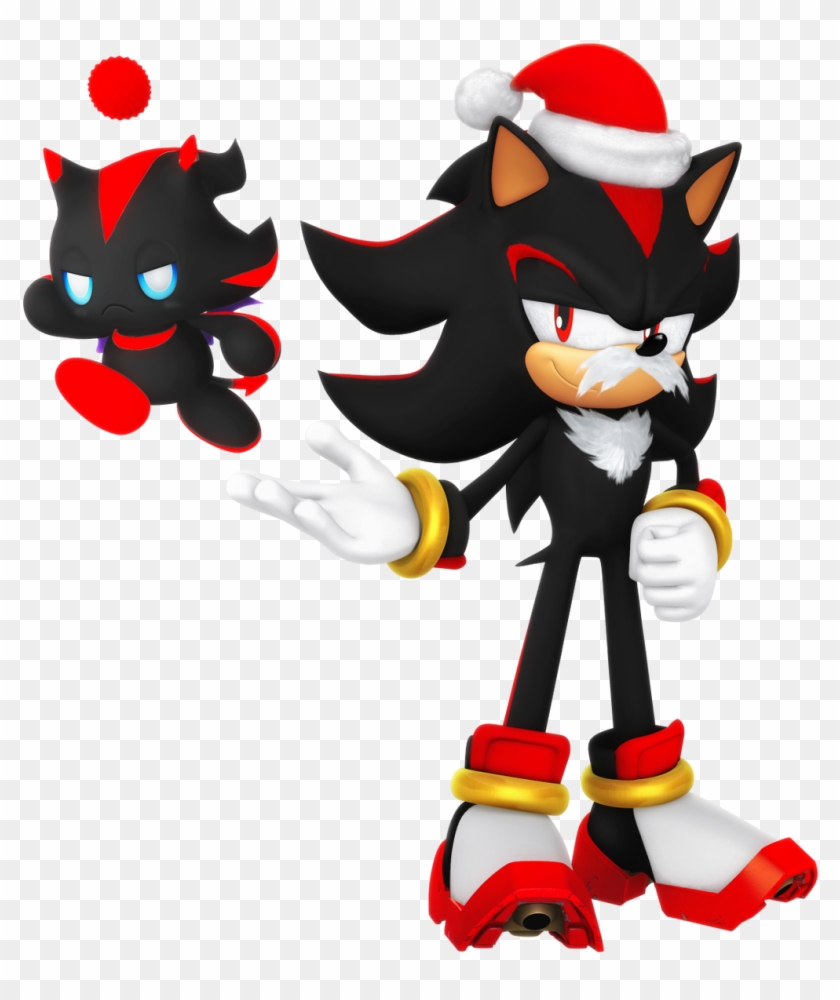 Christmas Themed Shadow And Rouge Along With My First - Shadow The Hedgehog Chao #529785