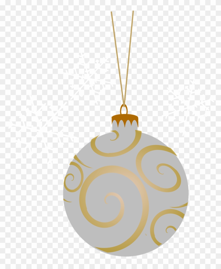 How To Draw A Christmas Ball, Bauble - Silver Christmas Ornament No Background #529931