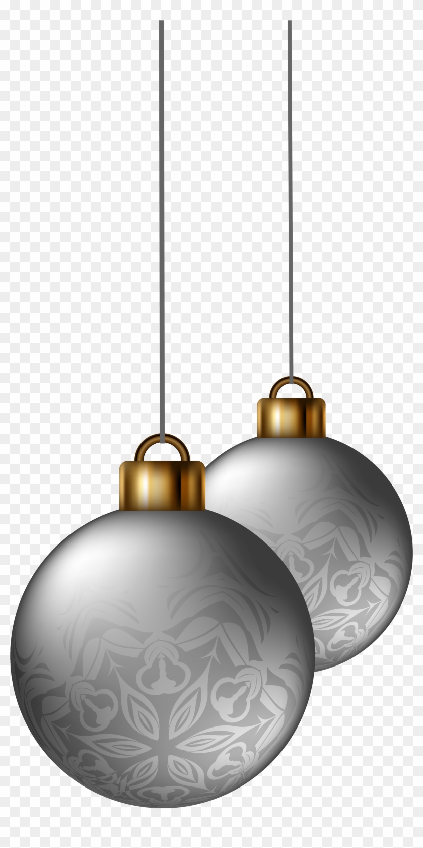 Silver Christmas Balls Png Clipart Image - Text #529944