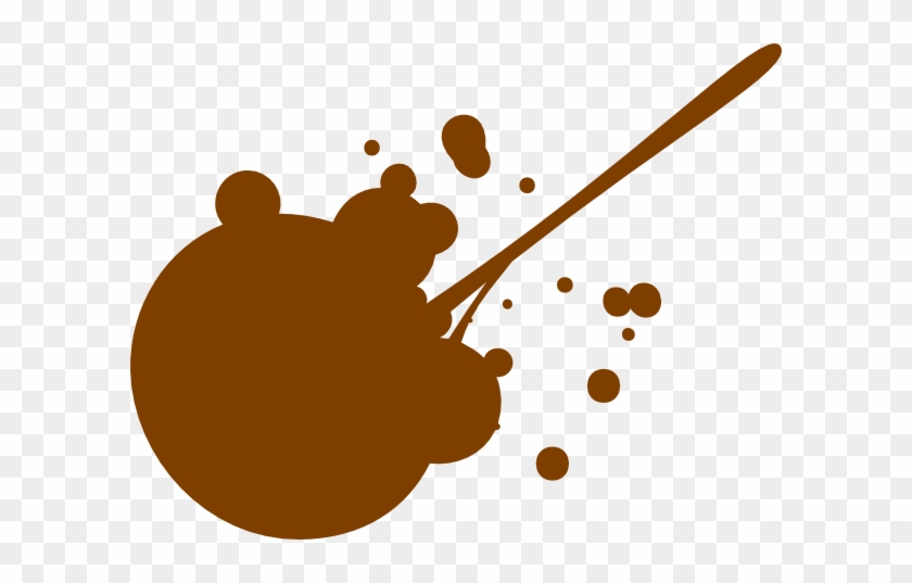 Brown Splatter Svg Clip Arts 600 X 457 Px - Brown Paint Splatter Clipart #530449