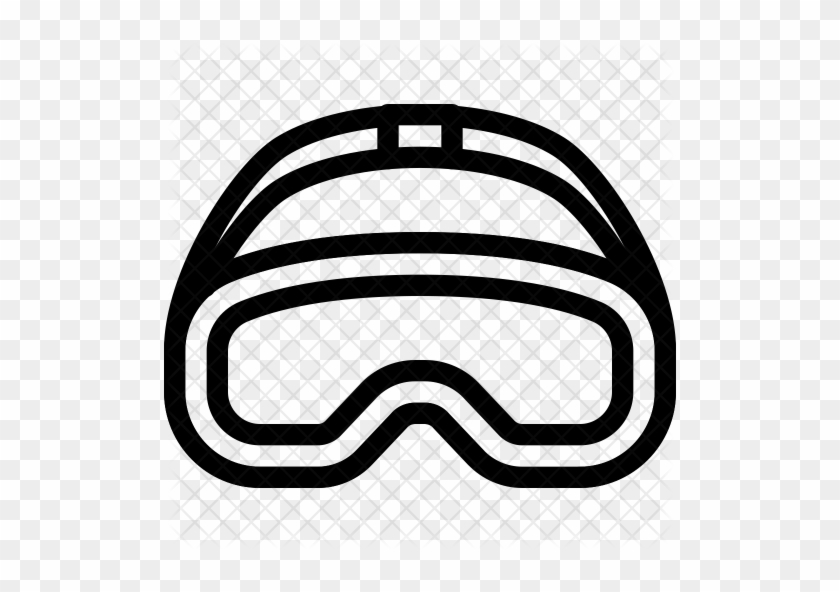 Ski Goggles Icon - Line Art #530554