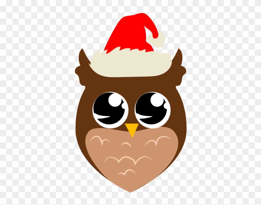 Owl Wearing Christmas Hat Cuttable Svg And Printable - Illustration #530589