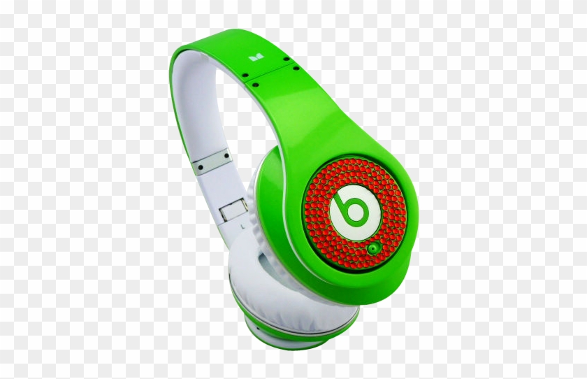 Headphones Beats By Dre Studio Ruby Diamond Color Green - Red And Green Beats #530778