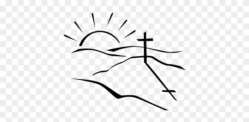 Good Friday - Sunrise Clip Art Black And White #530842