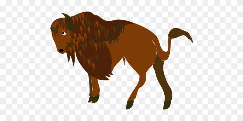 Bison, Style, Horns, Tail, Fur - Bison Huge Clipart #530944