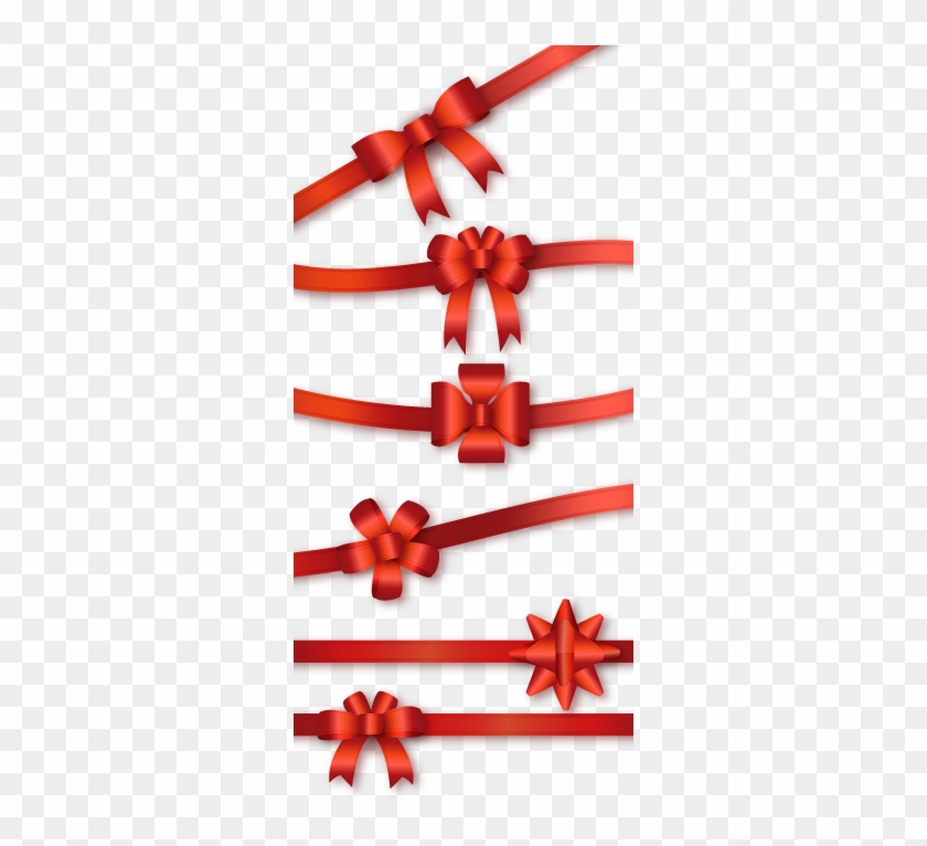 Red Ribbon Bow Vector - Red Ribbon Bow Vector #531193