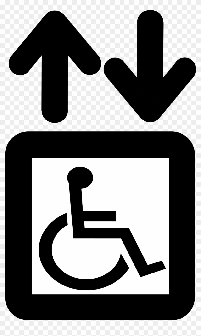 Aiga Elevator Handicap - Wheelchair Sign #531246