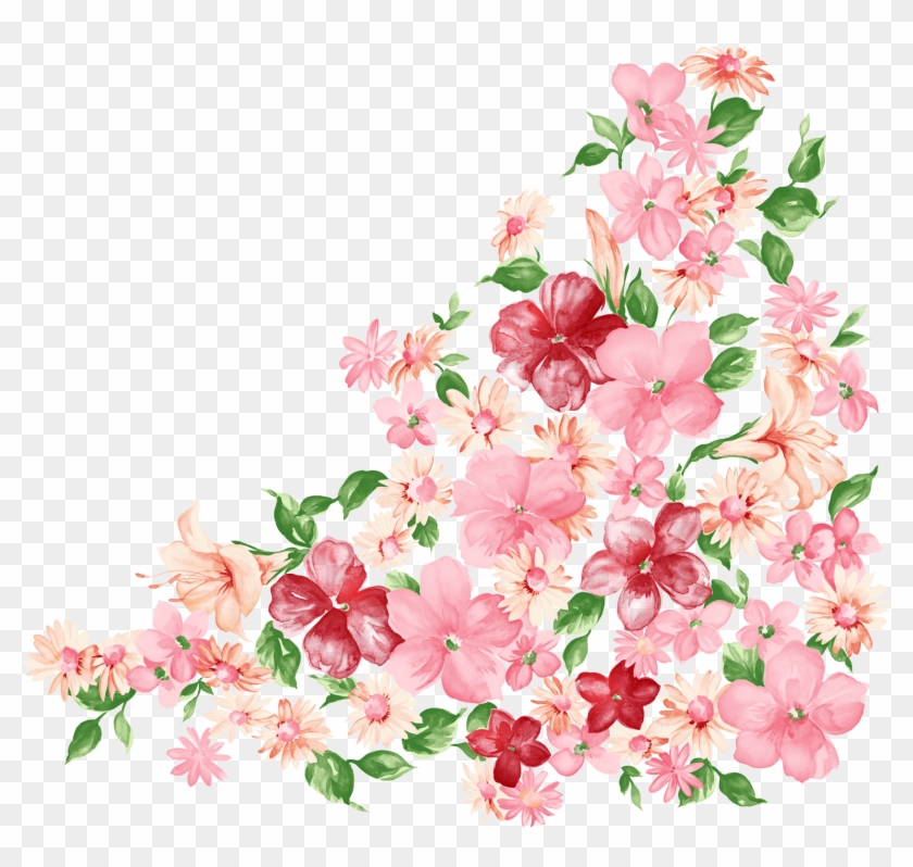 Ch B *✿* - Generic Paper Napkin Red And Pink Roes Pattern Party #531372