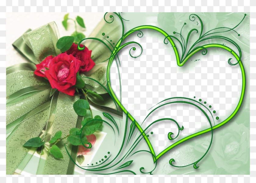 Green Heart Photo Frame #531386