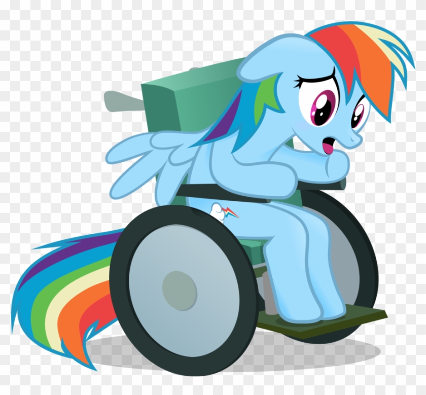 Rainbow Dash On Wheelchair By Jrrhack - My Little Pony Wheelchair #531443