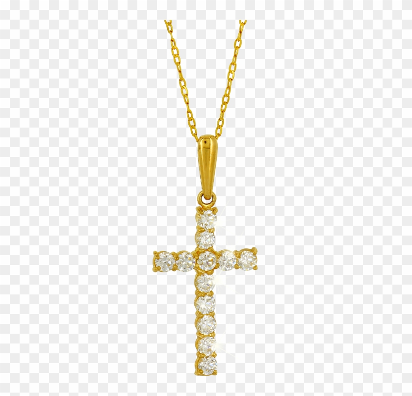 9ct Gold, Cubic Zirconia Cross Chain Galaxy And Co - Locket #531485