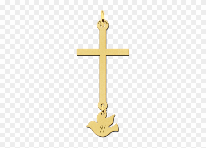 Golden Communion Cross With Pigeon - Cross #531511