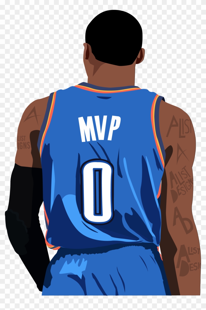 Illustration Of Nba Player Russell Westbrook, Of The - Russell Westbrook Mvp Jersey #531523