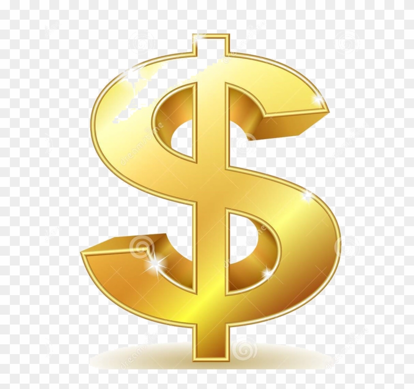 Golden Dollar Sign White - Dollar Sign Shutterstock #531653