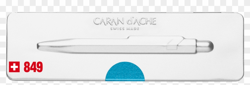 Turquoise Ballpoint W/tin Case - Caran D Ache 849 Ballpoint Pen #531779