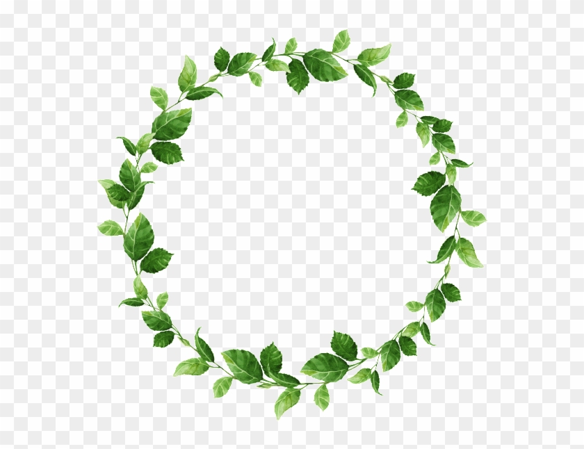 Hand-painted Small Leaf Circle Png Transparent Material - Wreath #531992