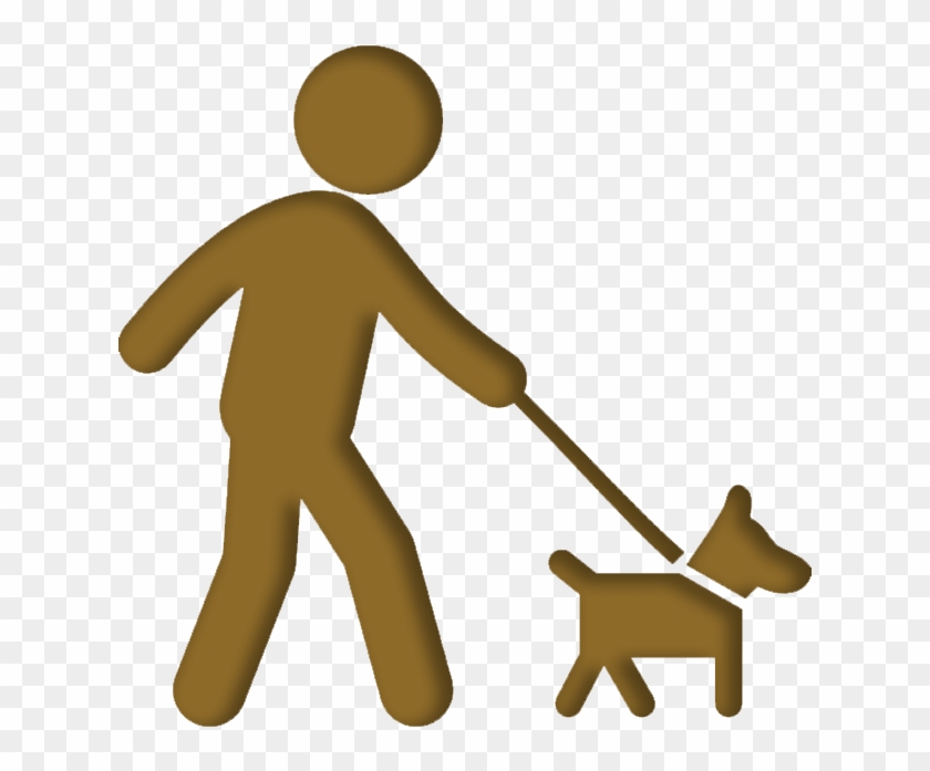We Would Take The Dog Out For A Short Walk To Understand - Cartello Cane Al Guinzaglio #532159