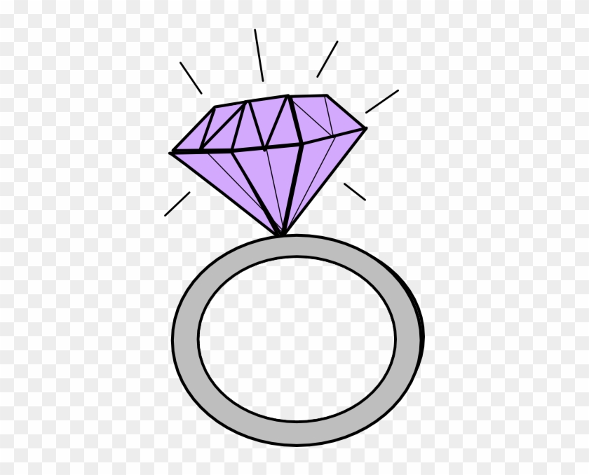 Engagement Ring Diamond Clip Art - Cartoon Diamond Ring Png #532349
