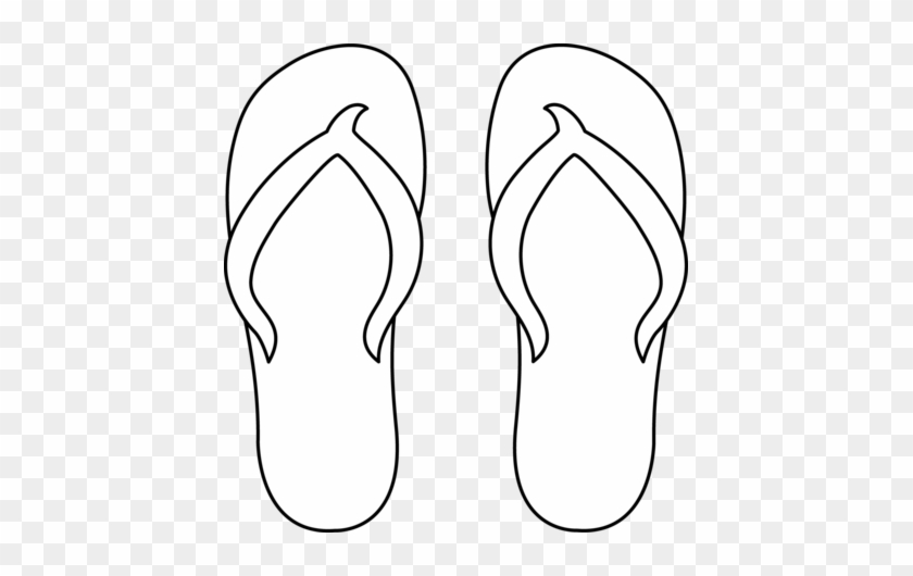 Image Of Clip Art Flip Flops - Flip Flop Coloring Page #532454