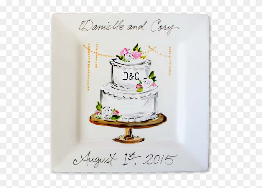 Personalized Wedding Cake Plate By Artist Timree Customize - Wedding Cake #532509