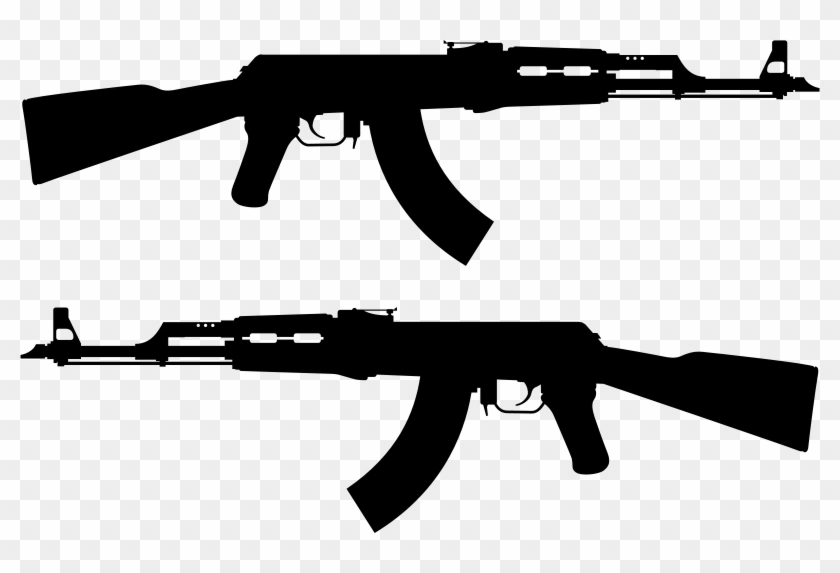 Free Ak 47 Rifle Silhouette - Ak 47 Clip Art #532603