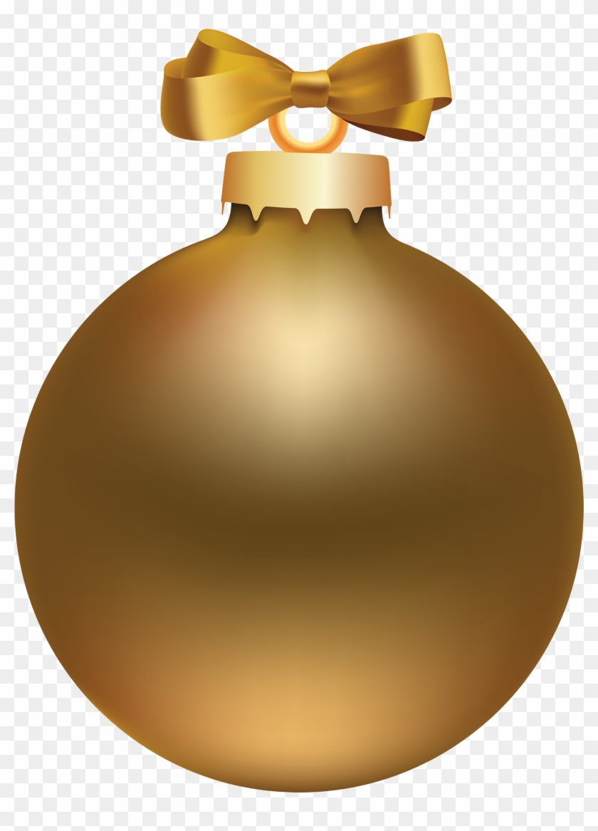 Golden Style Christmas Ball Png Clipart - Clip Art #532760