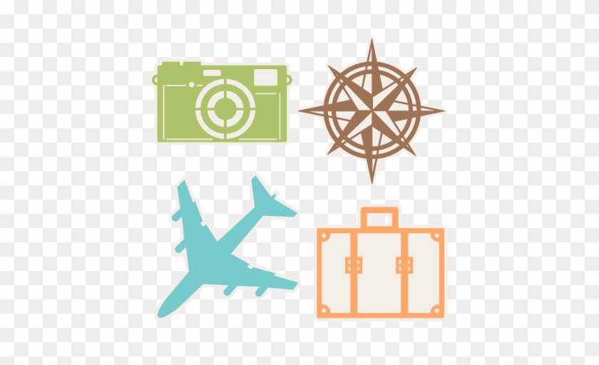 Travel Icons Set Svg Scrapbook Cut File Cute Clipart - Travel Scrapbook Stickers Png #532835