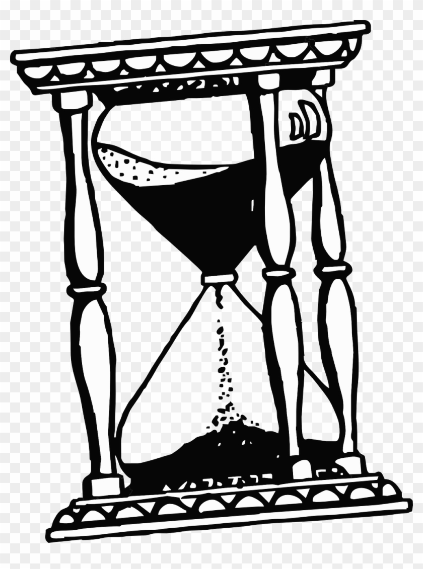 Broken Hourglass With Skull, Ing - Hourglass Drawing Png #532910