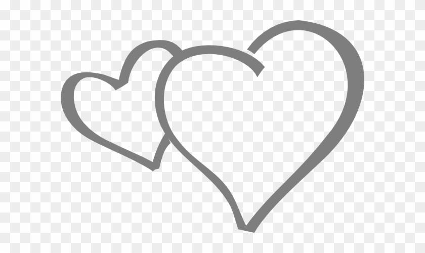 Clip Art Heart Black And White - Grey Heart Clipart #532929